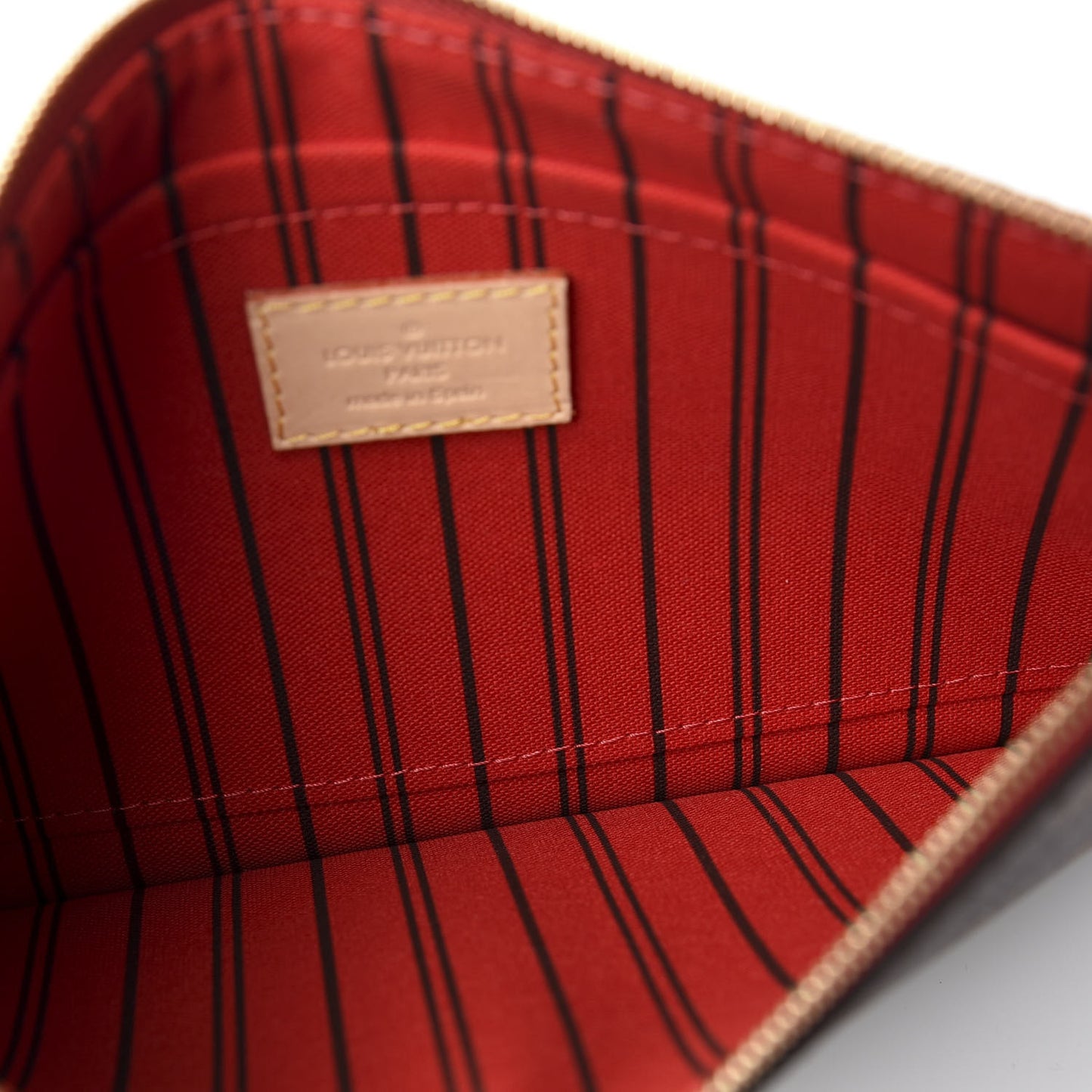 Monogram Neverfull MM GM Pochette Cherry