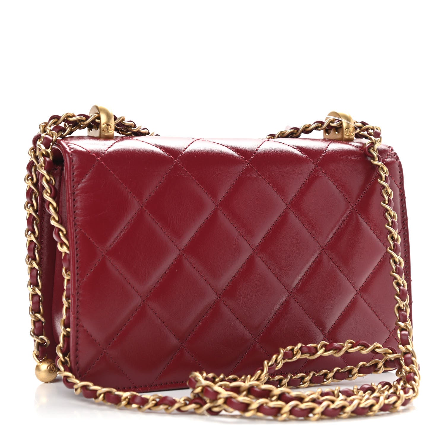 Chanel Calfskin Quilted Mini Perfect Fit Flap Burgundy 3 of 10