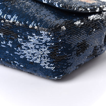 Chanel Sequin Medium Coco Cuba Single Flap Blue 10 of 11