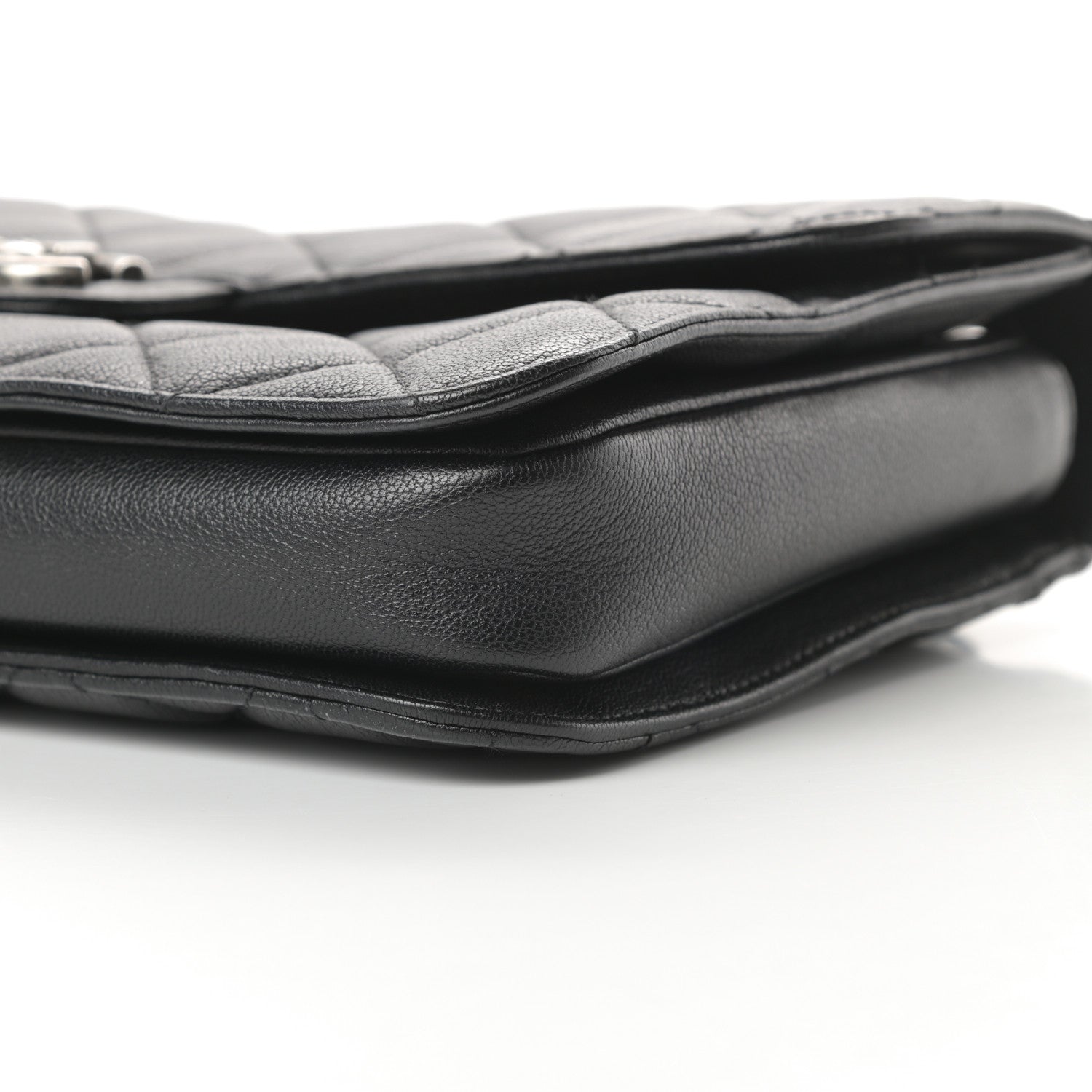 Chanel Goatskin Quilted Large Perfect Edge Flap Black 10 of 14