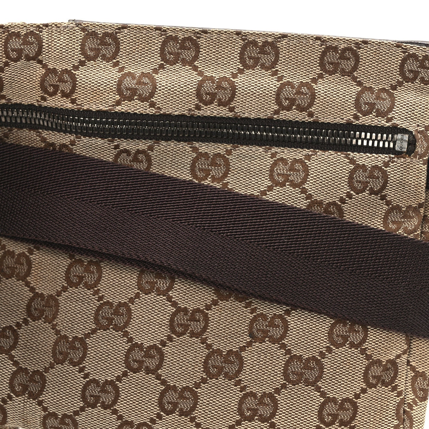Gucci GG Monogram Double Pocket Belt Bag Dark Brown 14 of 14