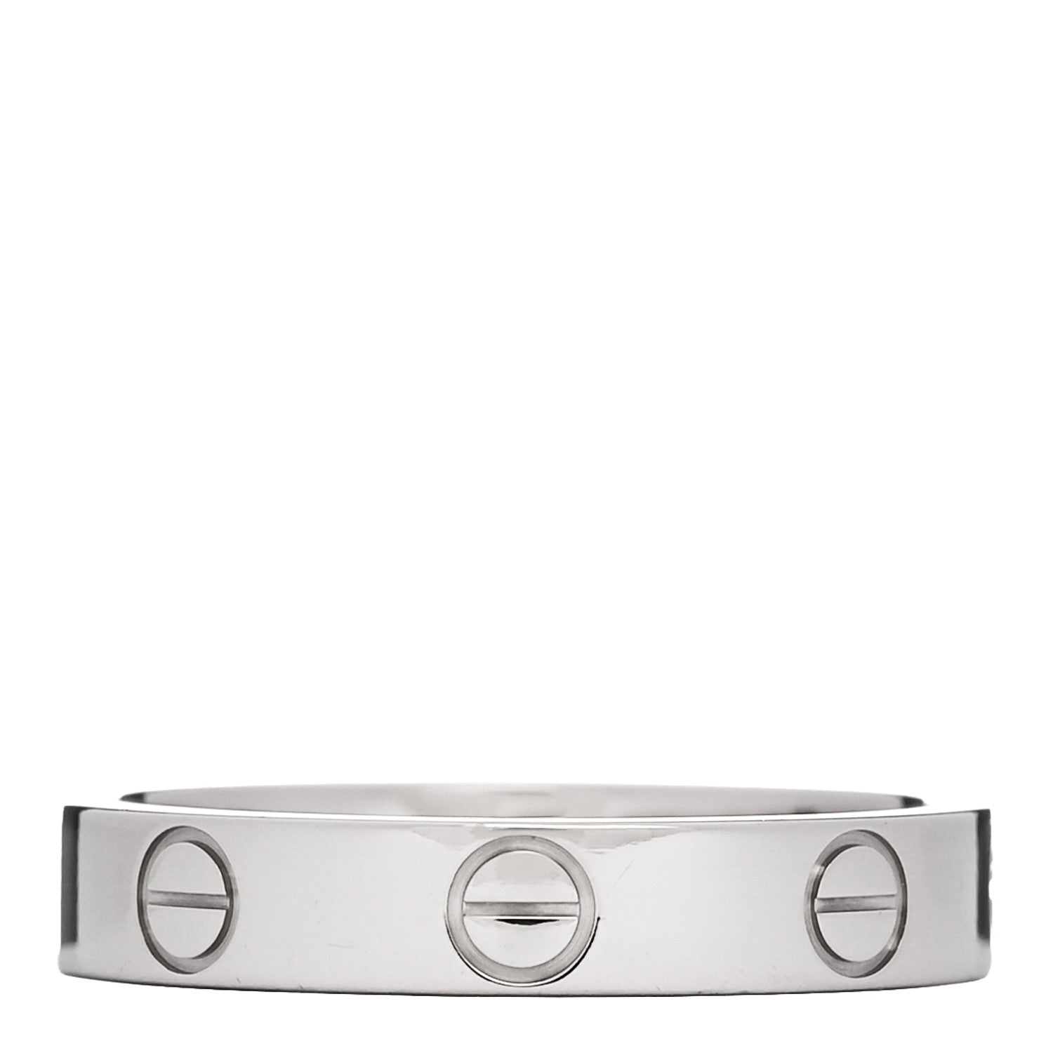 Cartier 18K White Gold 3.5mm LOVE Wedding Band Ring 51 5.75 3 of 4