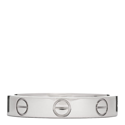 Cartier 18K White Gold 3.5mm LOVE Wedding Band Ring 51 5.75 3 of 4