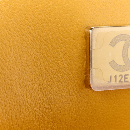 Chanel Lambskin Quilted Mini Top Handle Rectangular Flap Yellow 8 of 12