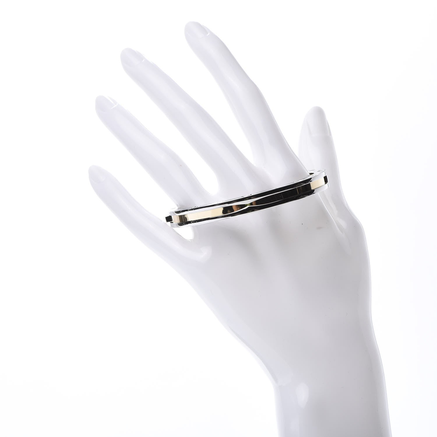 Bulgari 18K Yellow Gold Stainless Steel B.Zero1 Bangle Bracelet 2 of 5