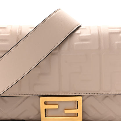 Fendi Nappa FF 1974 Embossed Baguette Camelia 8 of 14