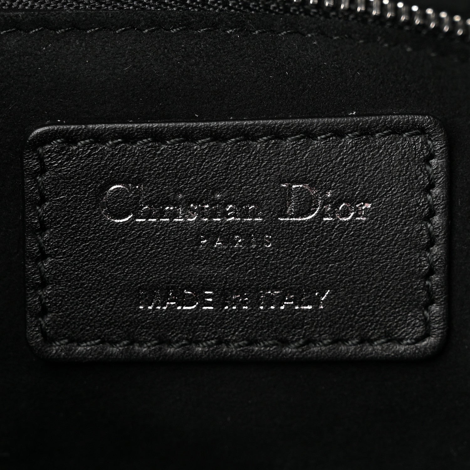 Christian Dior Calfskin Studded Flower Medium Lady Dior Black 6 of 11