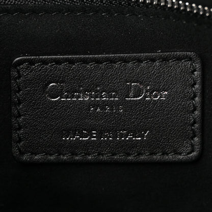 Christian Dior Calfskin Studded Flower Medium Lady Dior Black 6 of 11