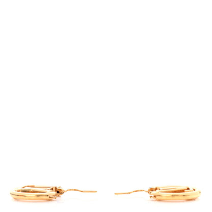Louis Vuitton Metal Small Louise Hoop Earrings Gold 3 of 6