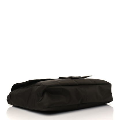 Fendi Econyl Nylon Cuoio Romano Monochrome Large Baguette Messenger Bag Ebano 3 of 5