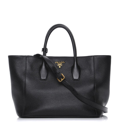 Prada Vitello Daino Tote Nero Black 1 of 9