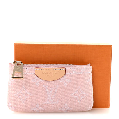 Louis Vuitton Monogram Denim Key Pouch Washed Pink 7 of 7