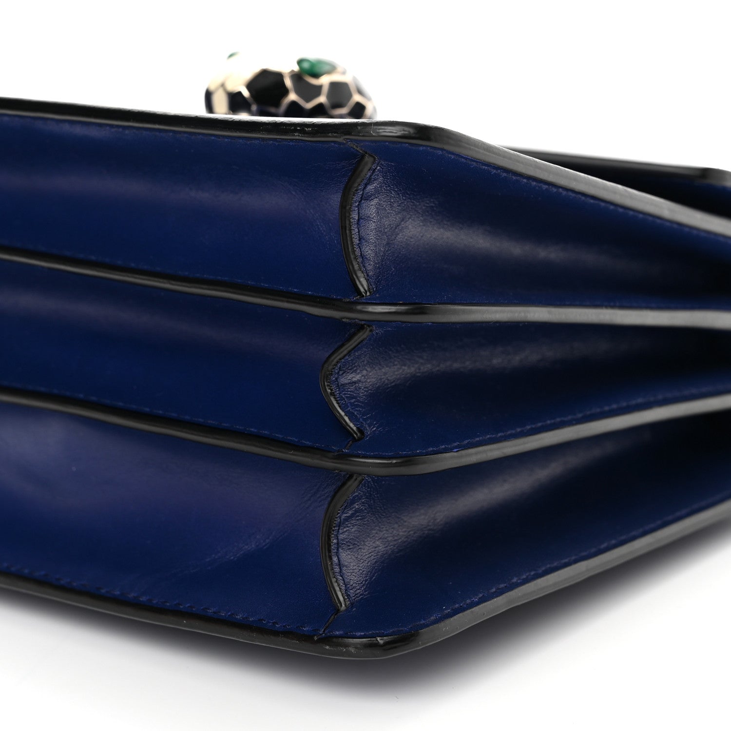 Bulgari Calfskin Serpenti Forever Top Handle Blue 9 of 9