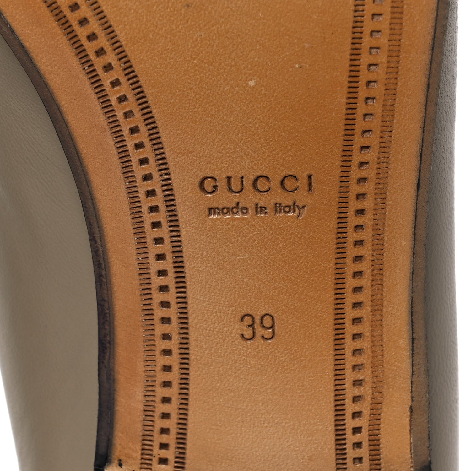Gucci Lambskin Womens Brixton Horsebit Loafers 39 Mud 6 of 8