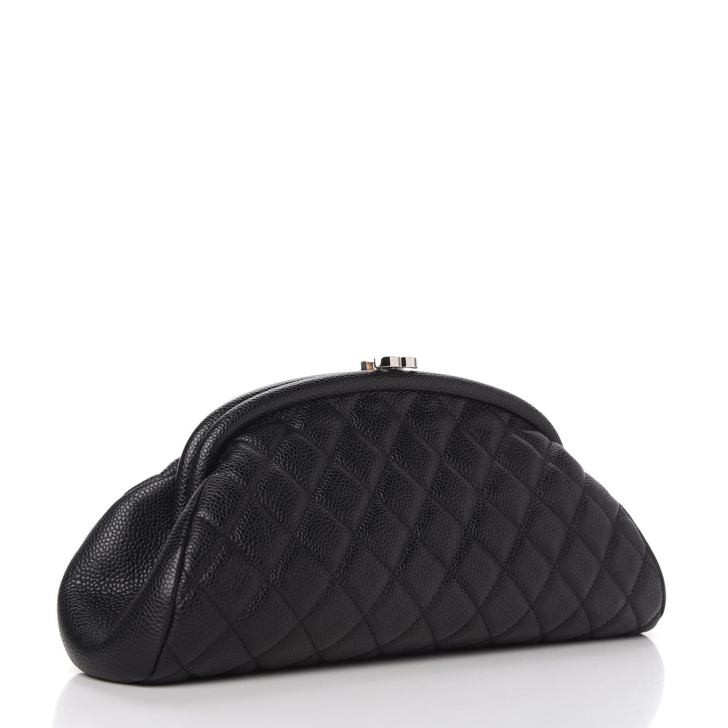 Caviar Quilted Timeless Clutch Black