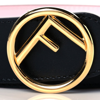 Fendi Vitello Liberty F is Fendi Bi-Color Reversible Belt 100 Black Peonia 2 of 7