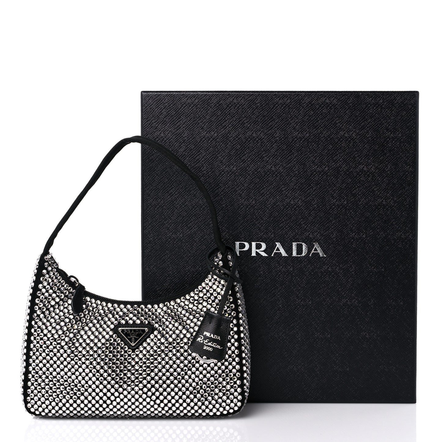 Satin Crystal Mini Re-Edition 2000 Bag Cristal