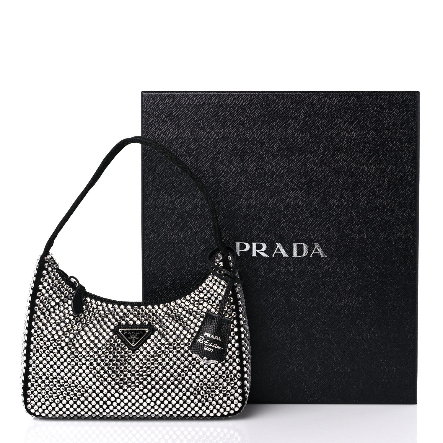 Prada Satin Crystal Mini Re-Edition 2000 Bag Cristal 9 of 9