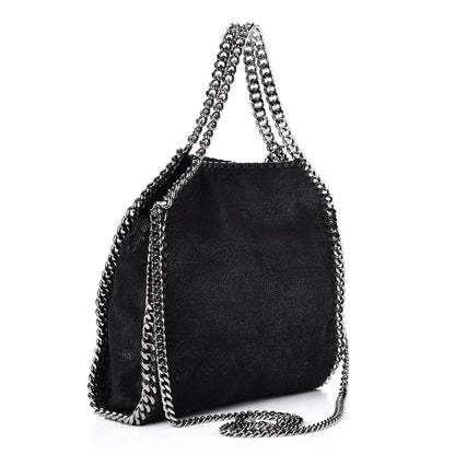 Stella McCartney Shaggy Deer Mini Falabella Fold Over Tote Black 3 of 6