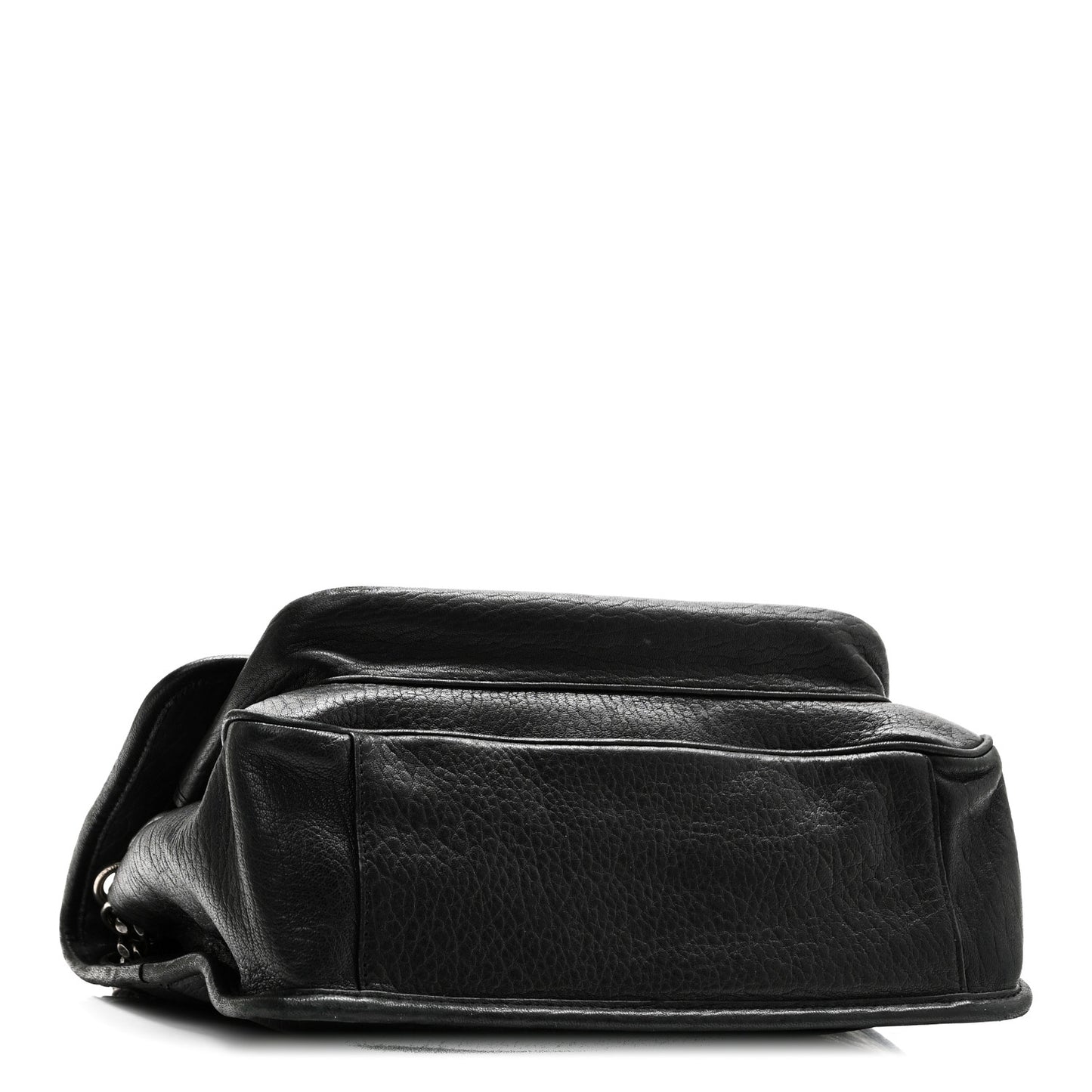 Grained Lambskin Monogram Medium Niki Chain Satchel Black