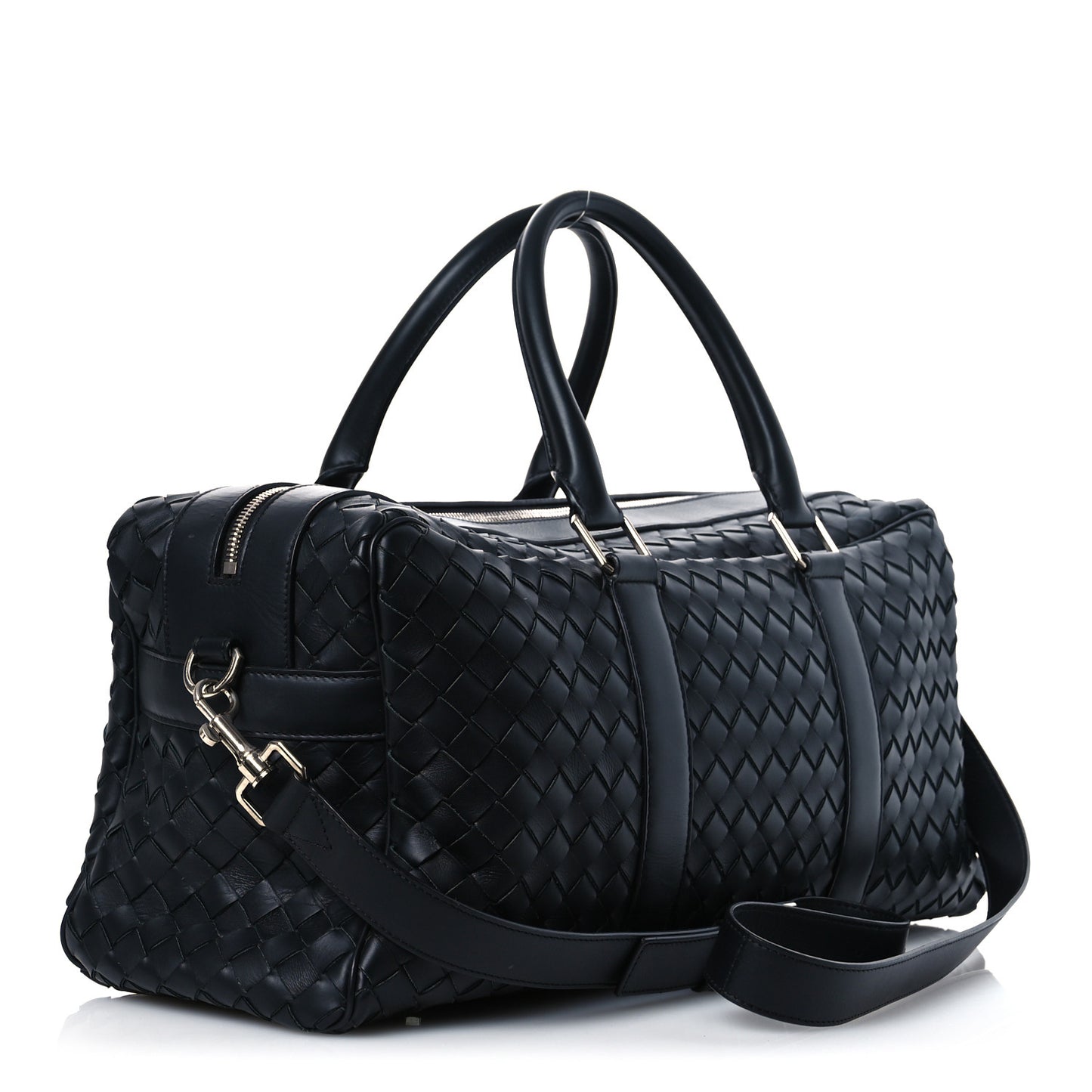 Calfskin Intrecciato Hydrology Gym Bag Black