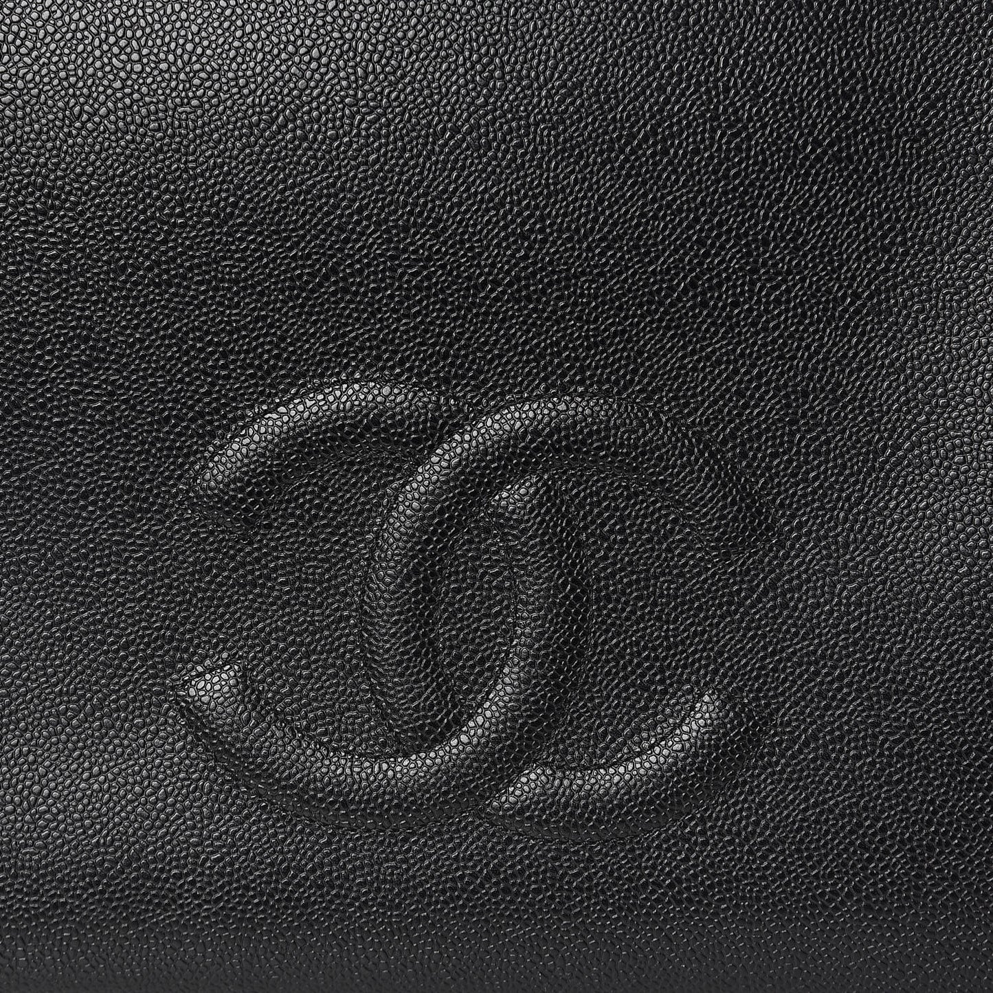Caviar Large CC Shoulder Bag Black