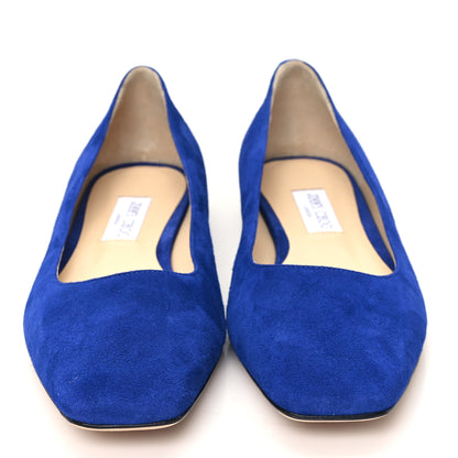 Jimmy Choo Suede Mirele Ballet Flat 41.5 Cobalt 3 of 9