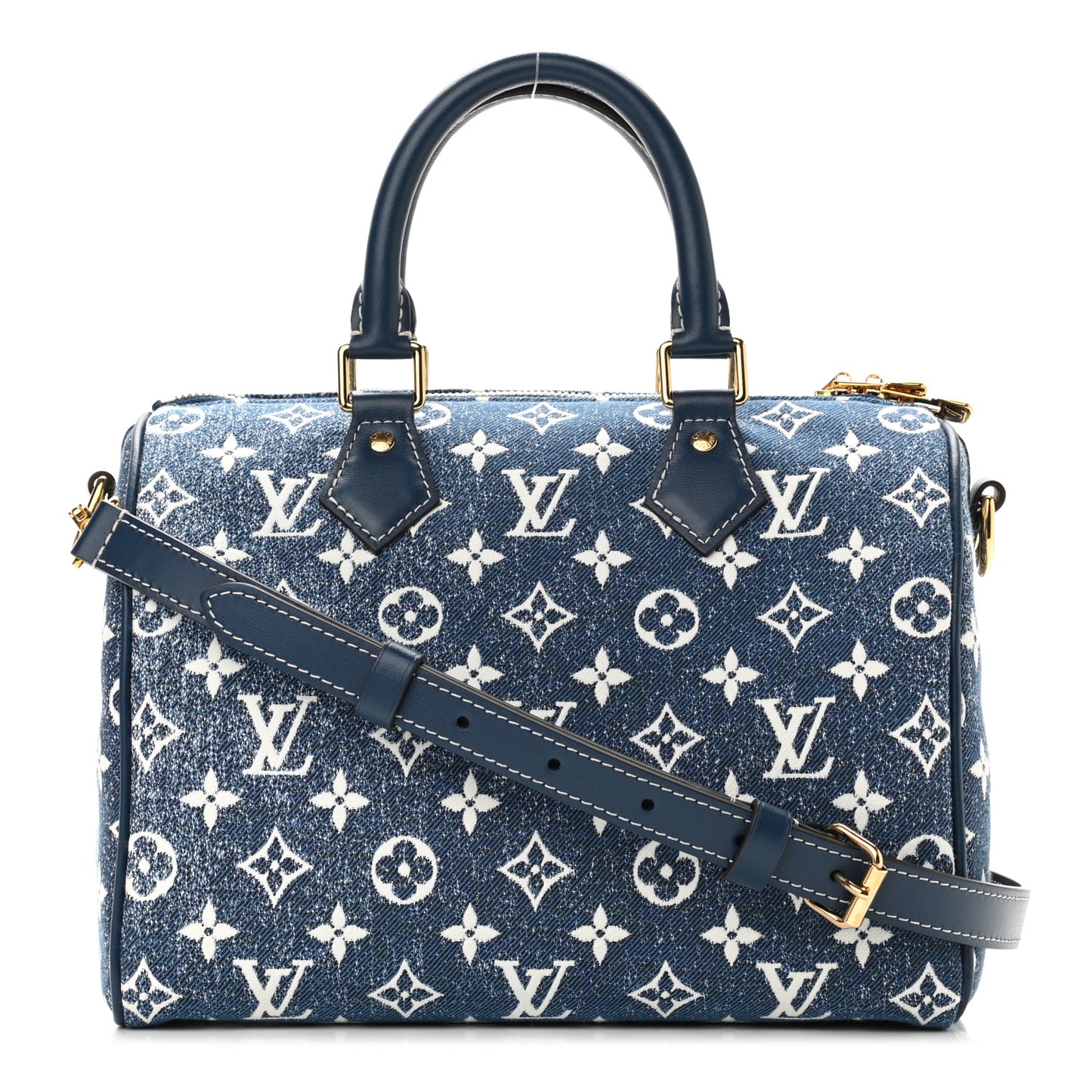 Monogram Jacquard Denim Speedy Bandouliere 25 Bleu