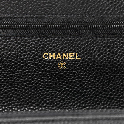 Chanel Caviar Quilted Wallet On Chain WOC Black 6 of 13