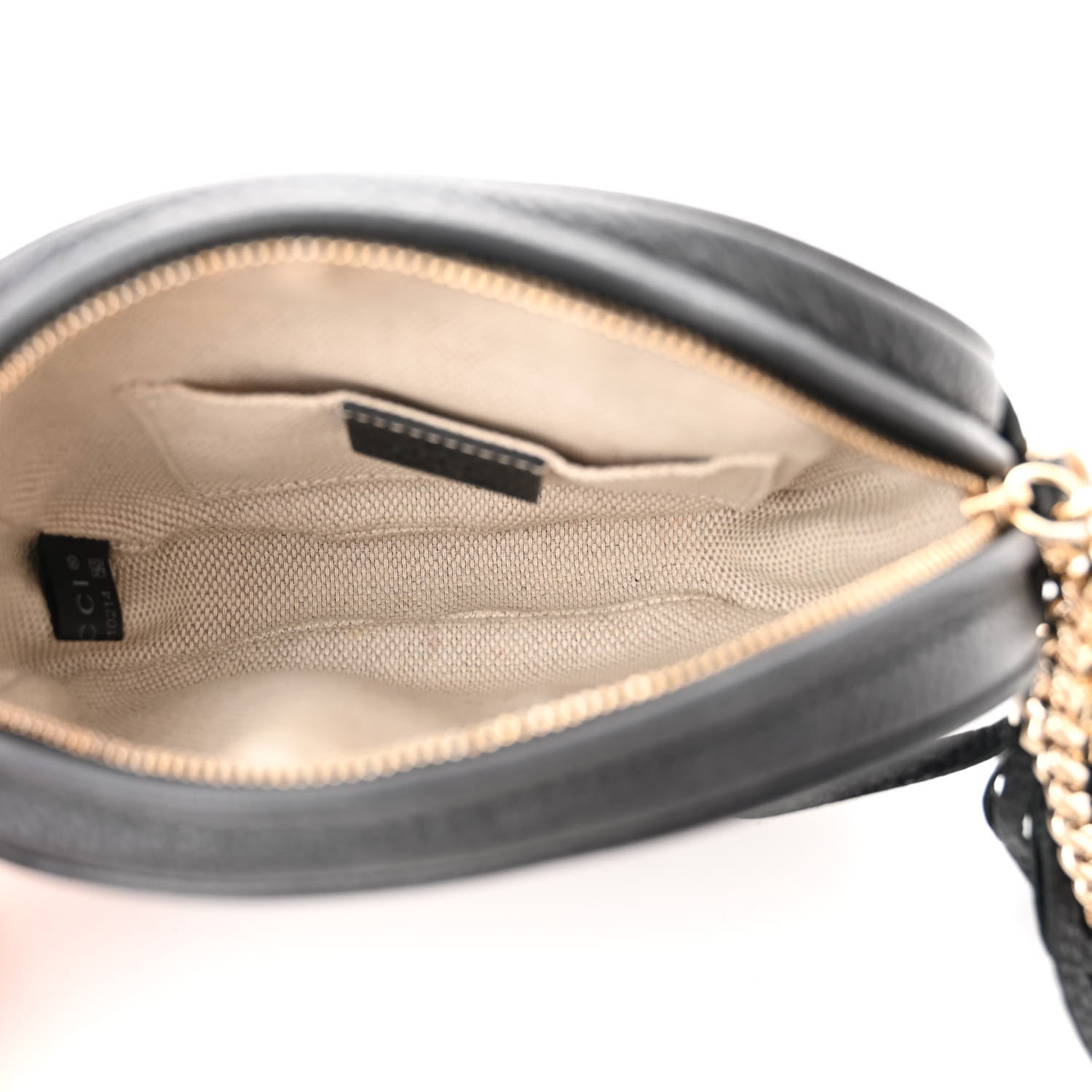 Gucci Pebbled Calfskin Mini Soho Chain Bag Black 5 of 11