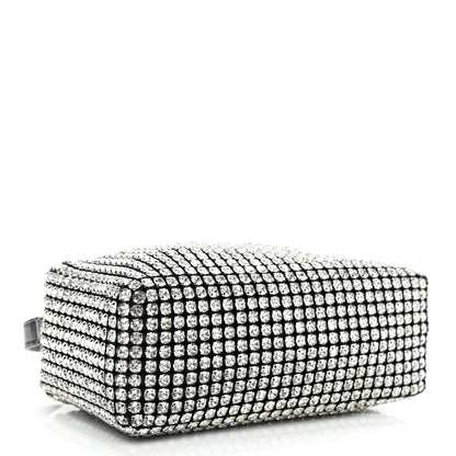 Alexander Wang Mesh Crystal Rhinestone Mini Heiress Pouch Black Silver 4 of 10