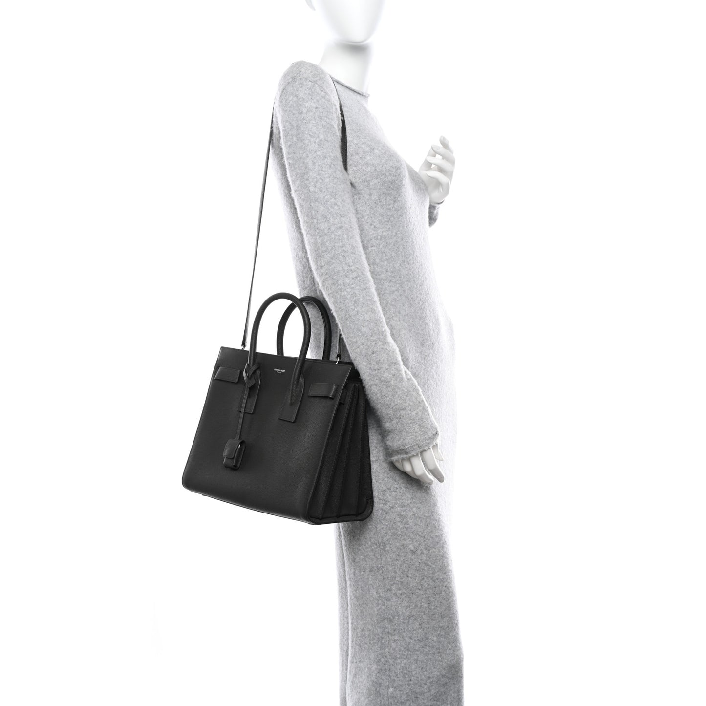 Grained Calfskin Small Sac De Jour Fog