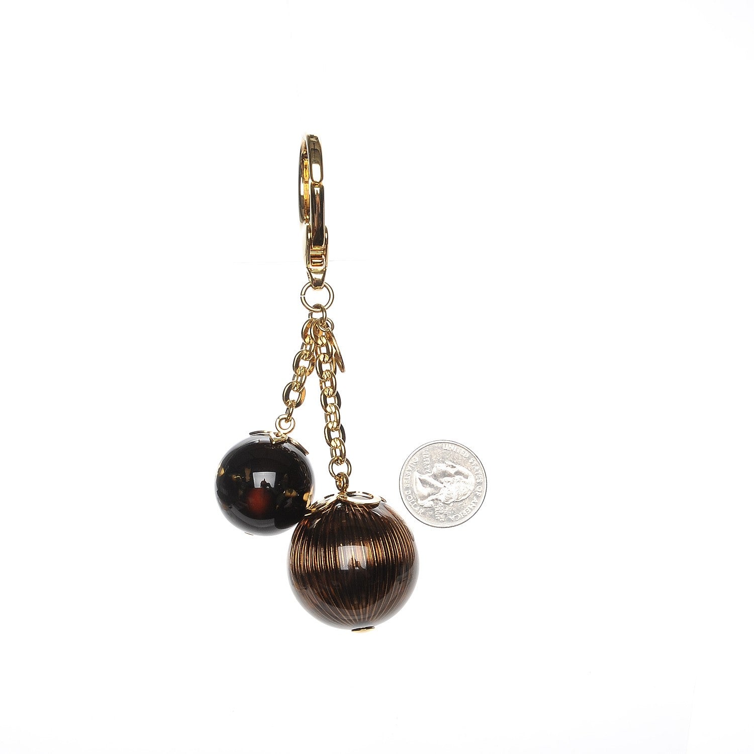 Louis Vuitton Fleur Ball Bag Charm Brown 2 of 4