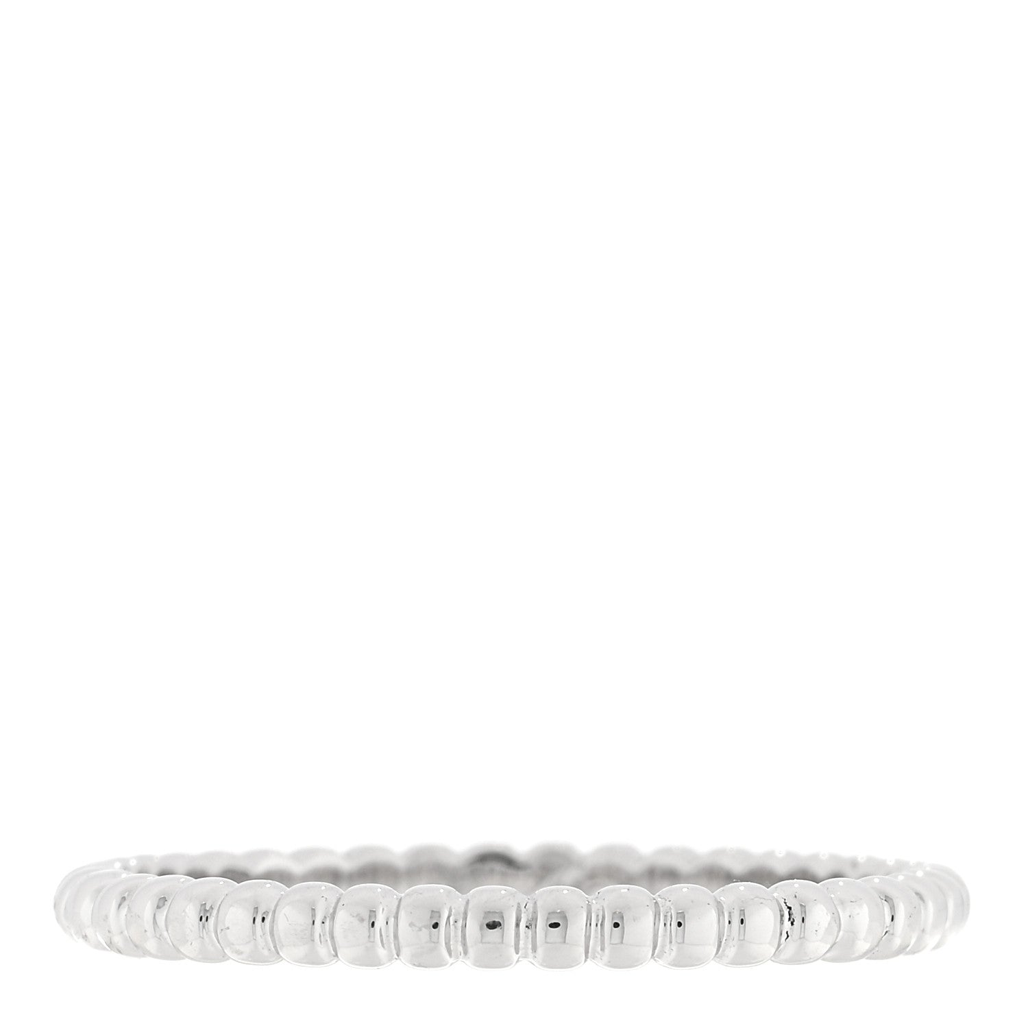 Van Cleef & Arpels 18K White Gold Small Perlee Ring 61 9.5 3 of 5