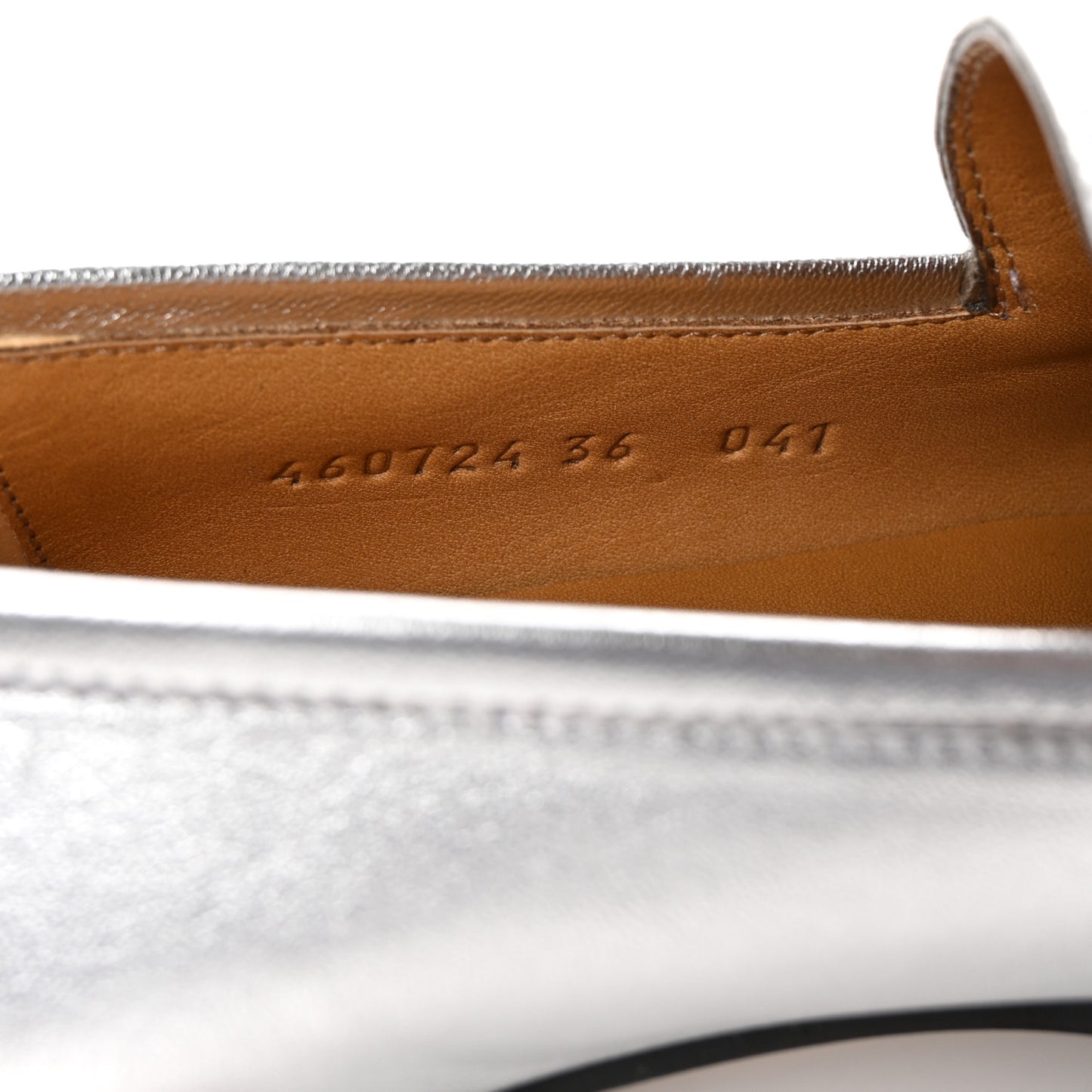 Metallic Nappa Womens Jordaan Loafers 36 Argento
