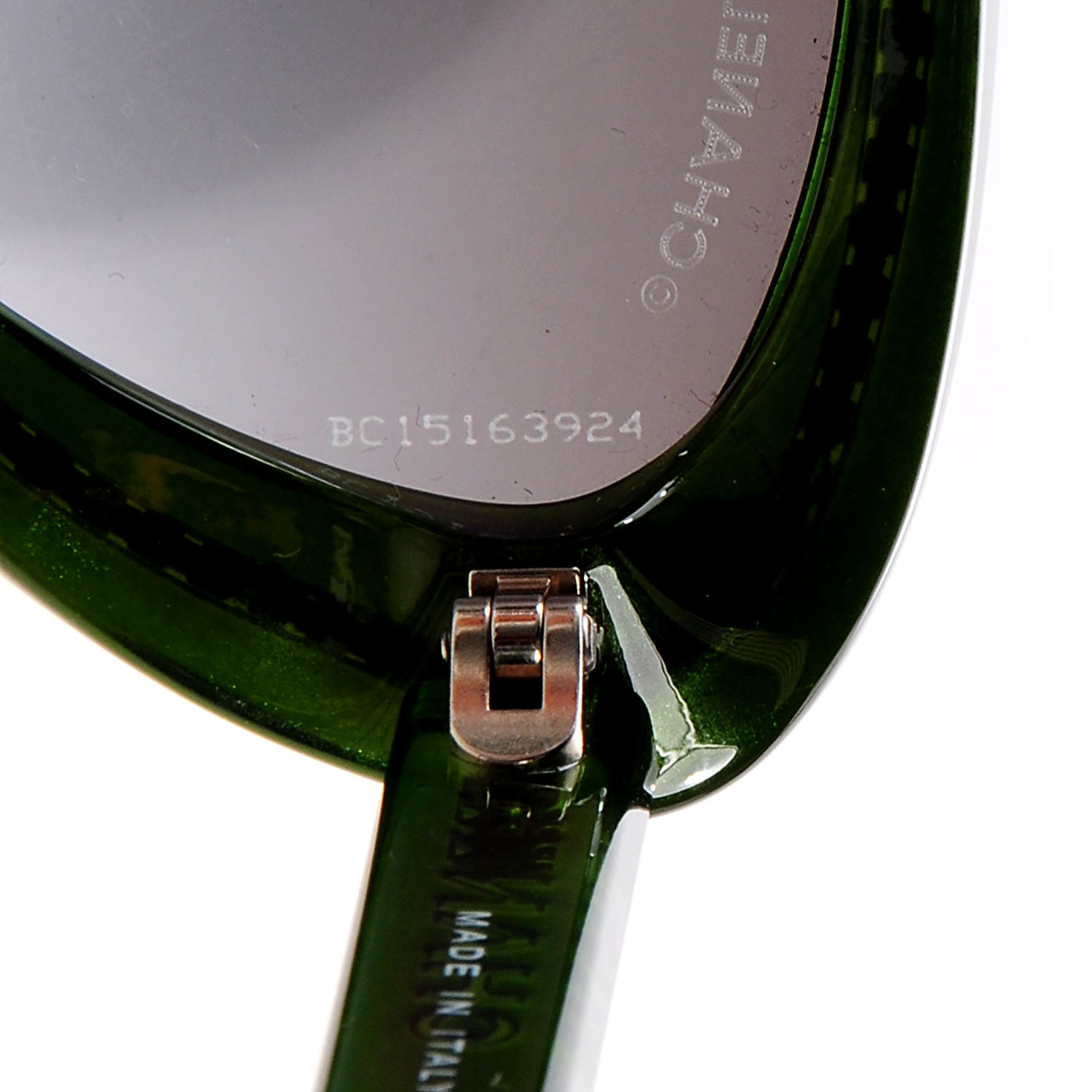 Chanel Cat Eye Chain Sunglasses 6039 Green 4 of 6