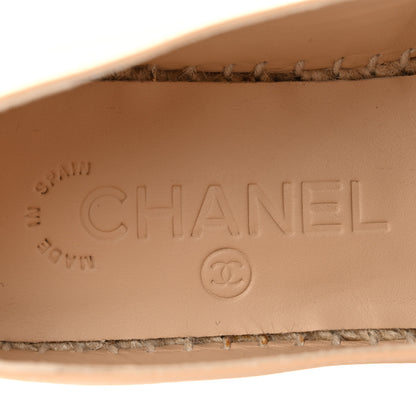 Chanel Lambskin CC Espadrilles 35 Beige Black 7 of 10