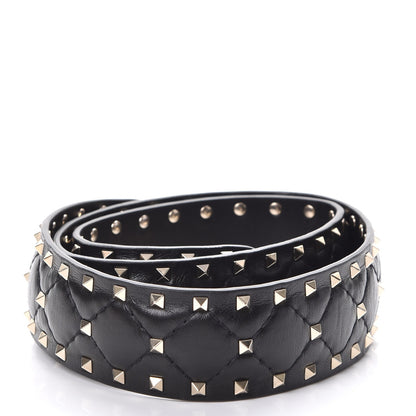 Valentino Garavani Lambskin Rockstud Spike Shoulder Strap Black 2 of 6