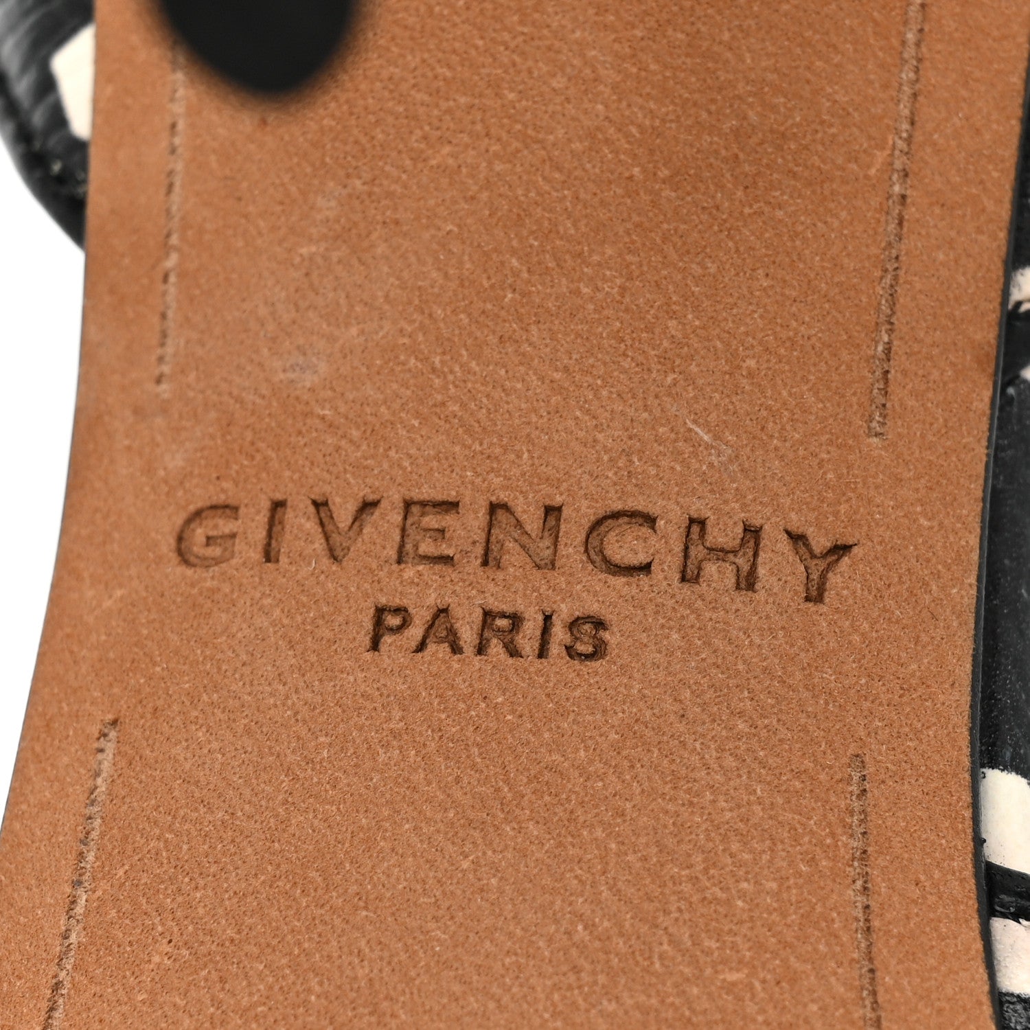 Givenchy Lambskin Polka Dot Shark Lock Sandals 37.5 Black White 7 of 9