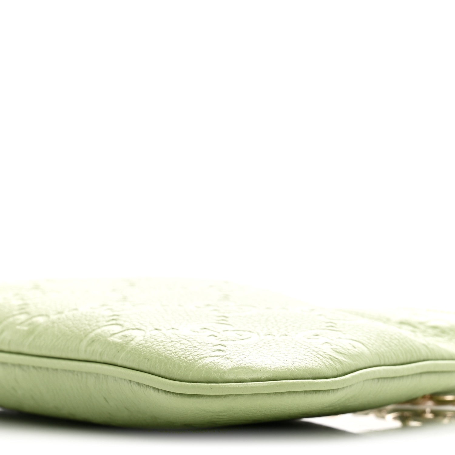 Gucci GG Grainy Calfskin Emblem Super Mini Shoulder Bag Sage Leaf 10 of 11