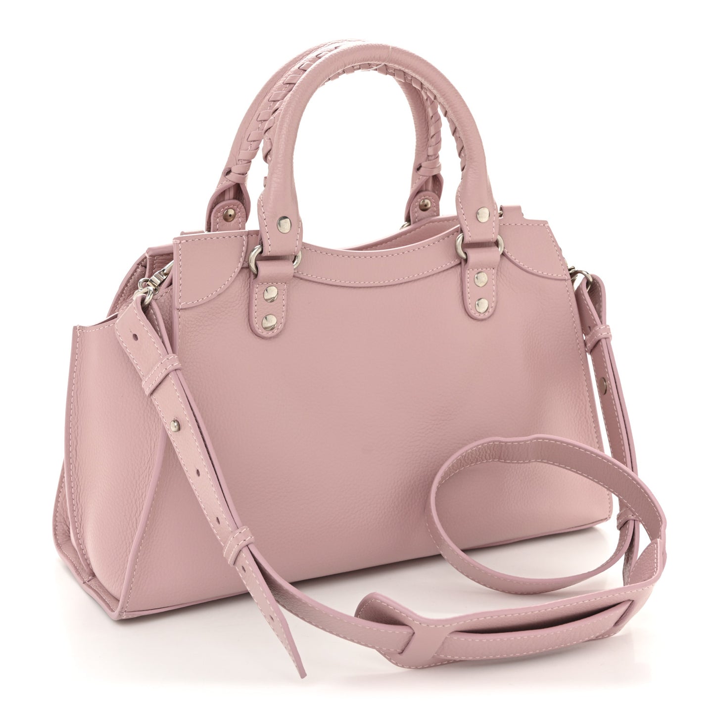 Grained Calfskin Neo Classic Silver Hardware S City Powder Pink