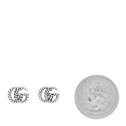 Gucci Sterling Silver Torchon Double G Earrings 2 of 4