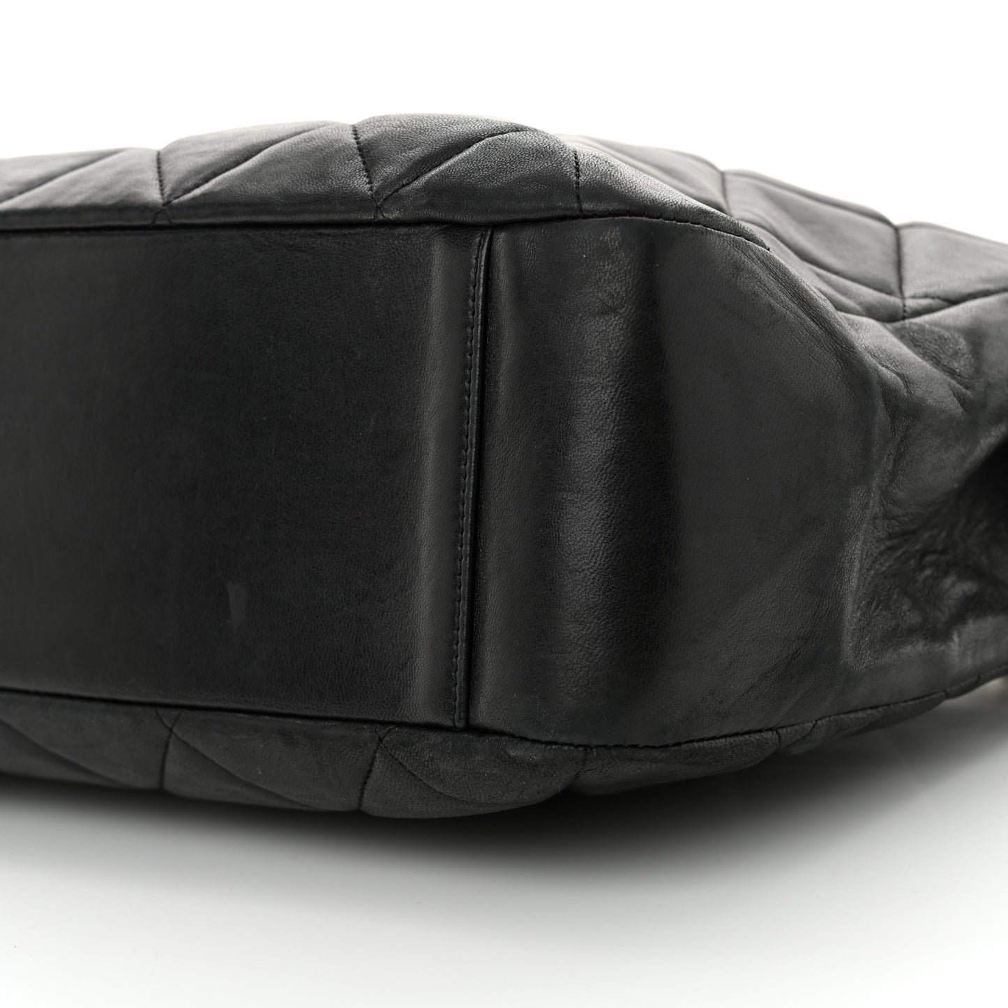 Lambskin Quilted Shoulder Bag Black