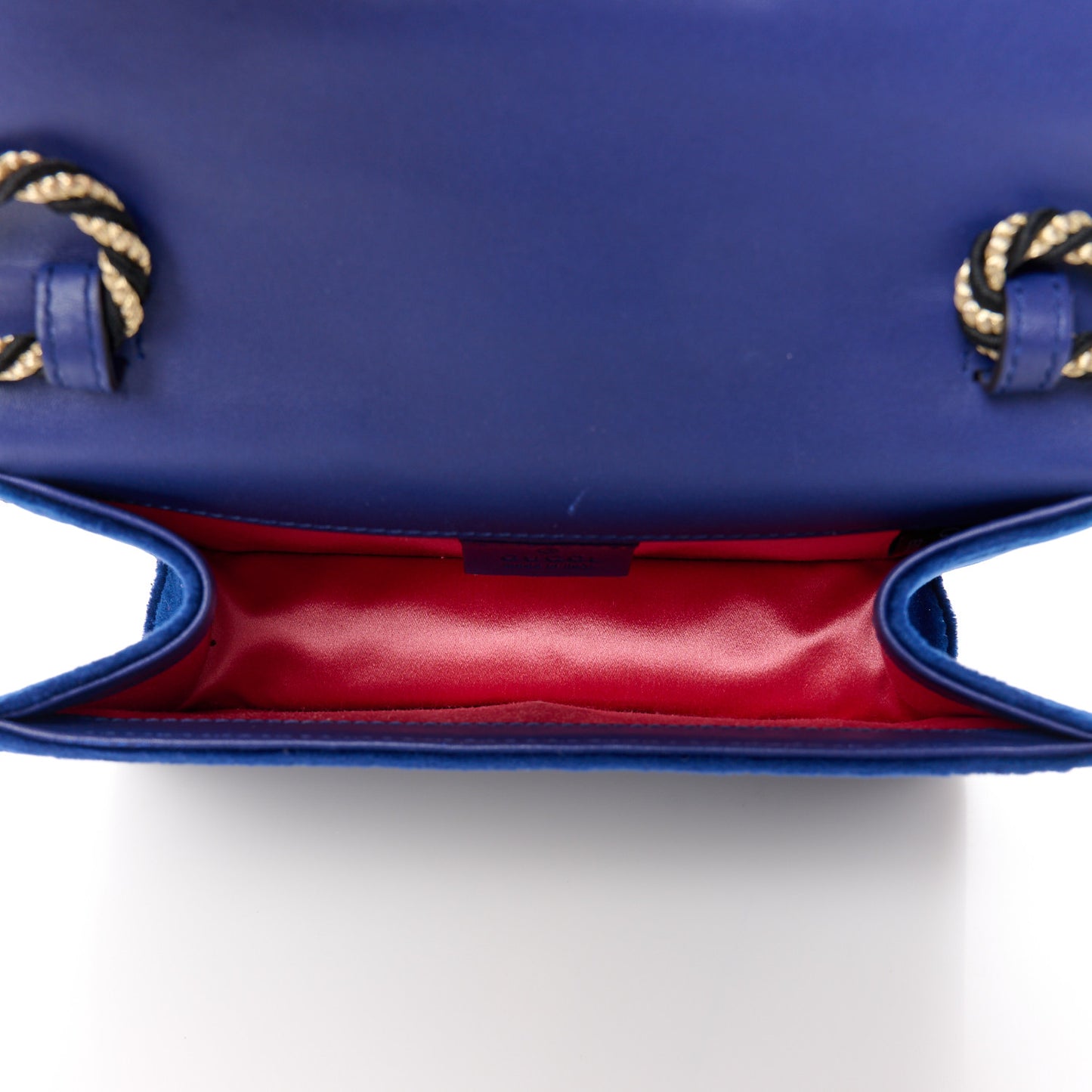 Velvet Crystal Square G Shoulder Bag Cobalt Blue
