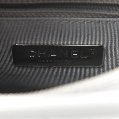 Chanel Metallic Aged Calfskin Quilted Small Gabrielle Hobo Light Silver 8 of 9
