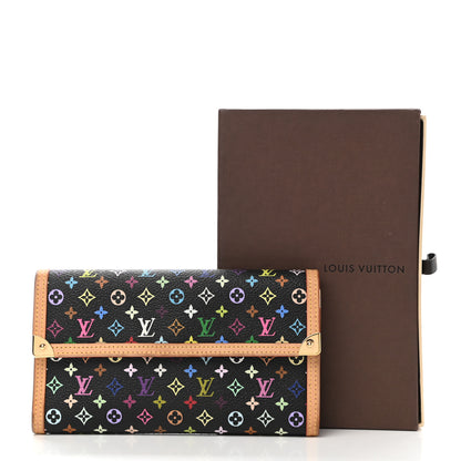Louis Vuitton Monogram Multicolor Porte Tresor International Wallet Black 9 of 11