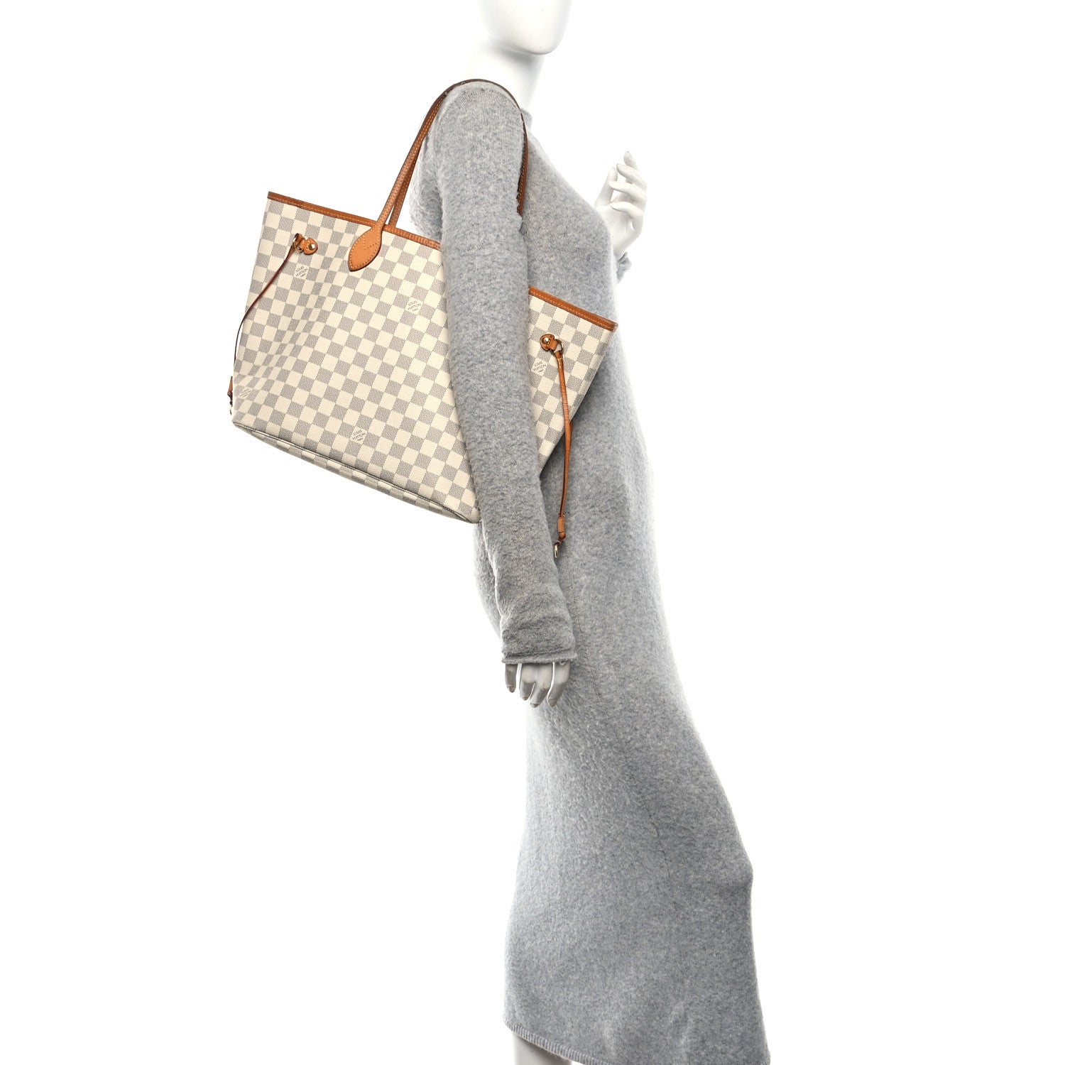 Louis Vuitton Damier Azur Neo Neverfull MM Rose Ballerine 2 of 10