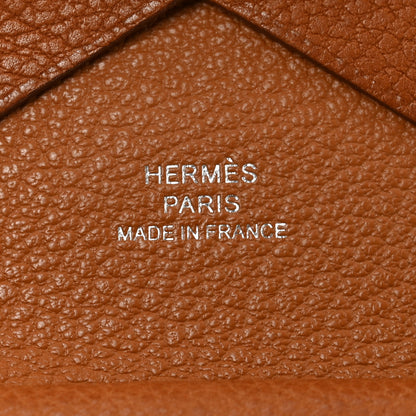 Hermes Barenia Faubourg  Calvi Duo Card Case Fauve 6 of 7