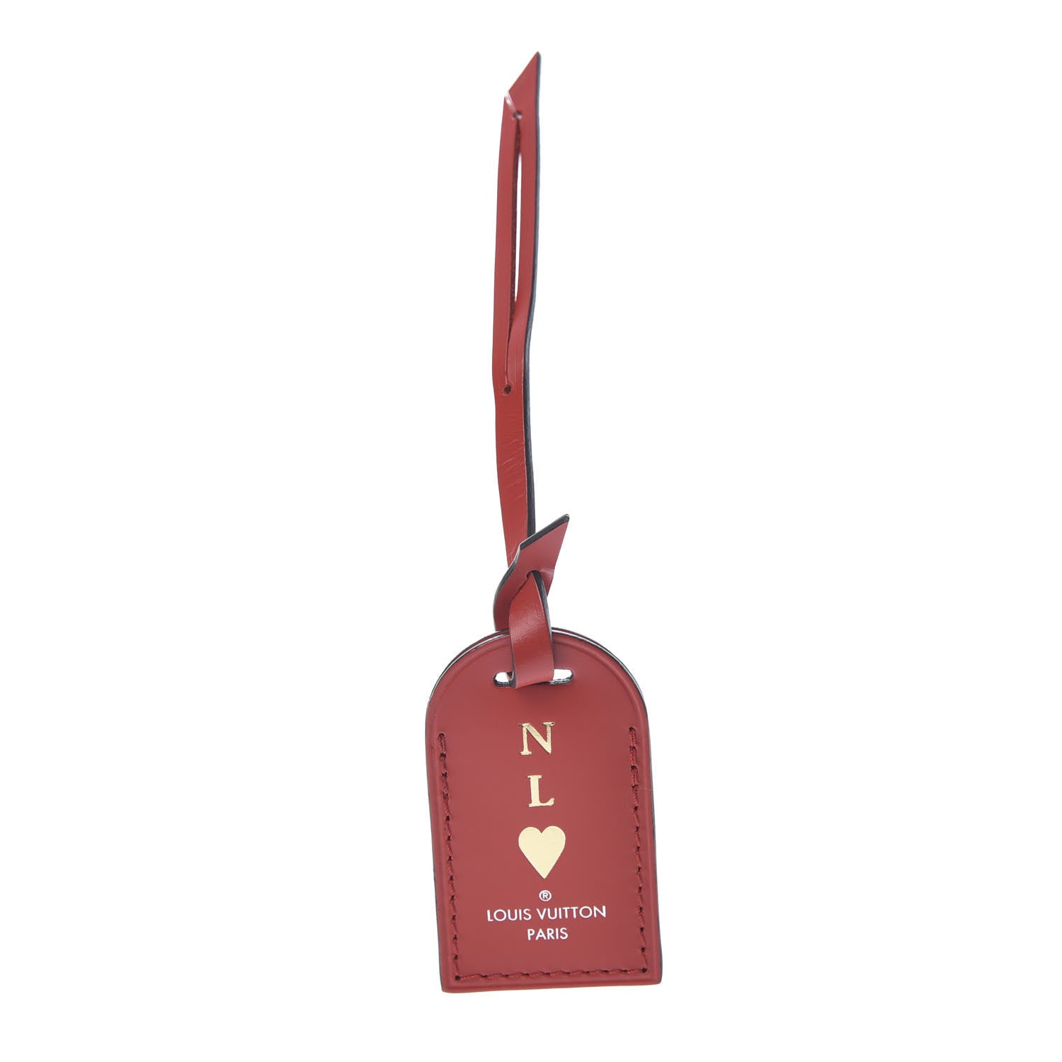 Louis Vuitton Calfskin Luggage Tag Red 1 of 3