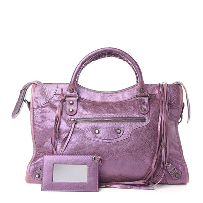 Balenciaga Agneau Classic Hardware City Metallic Purple 1 of 11